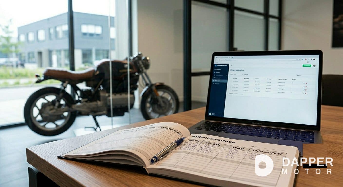 Records and trip logging for a business motorcycle