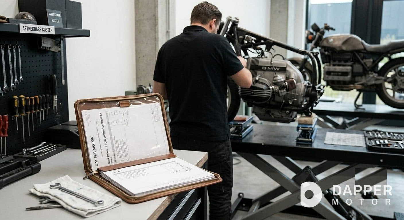 Maintenance, insurance and storage: the deductible costs of a business motorcycle