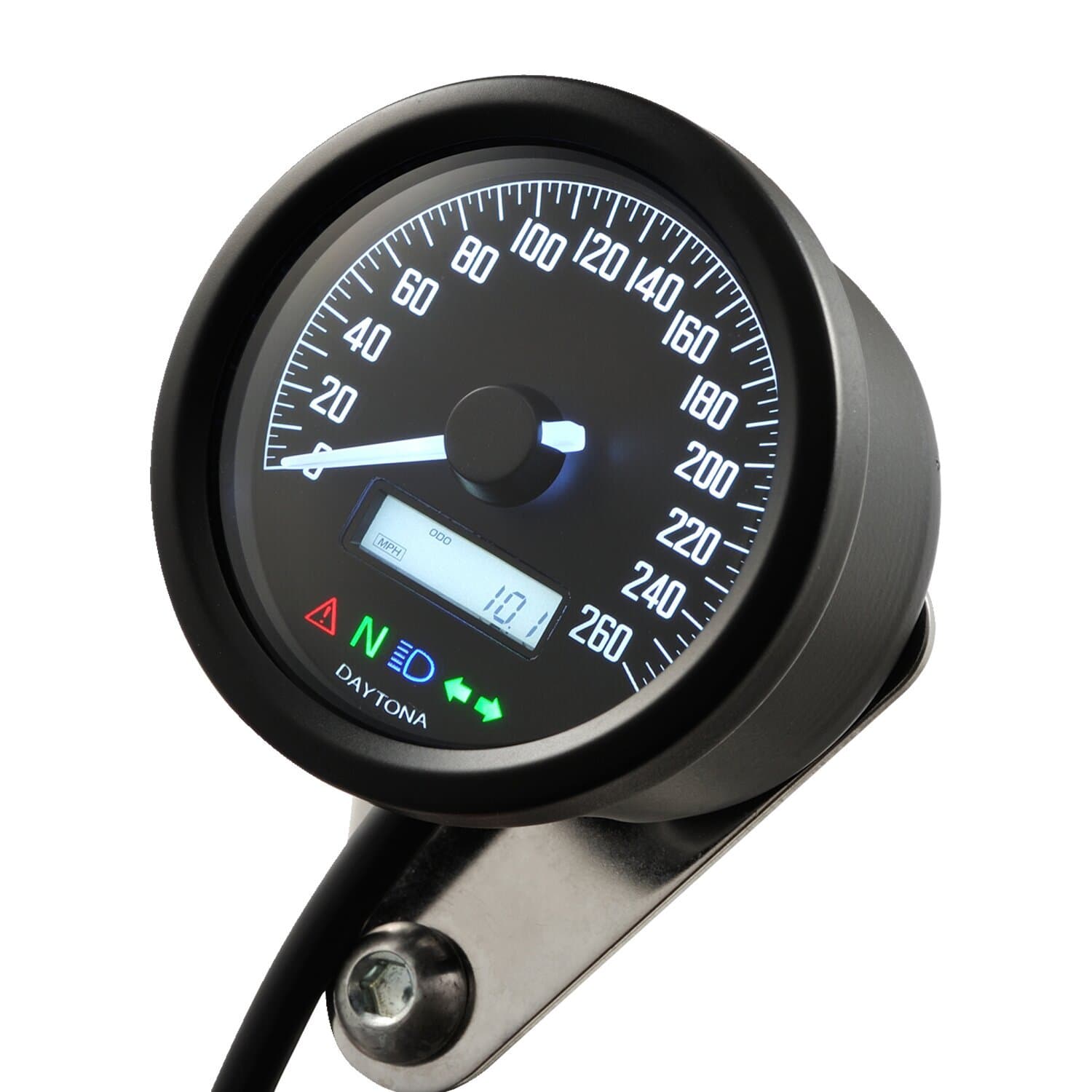 Dapper Motor — Daytona — Velona 60mm speedometer black 260kmh
