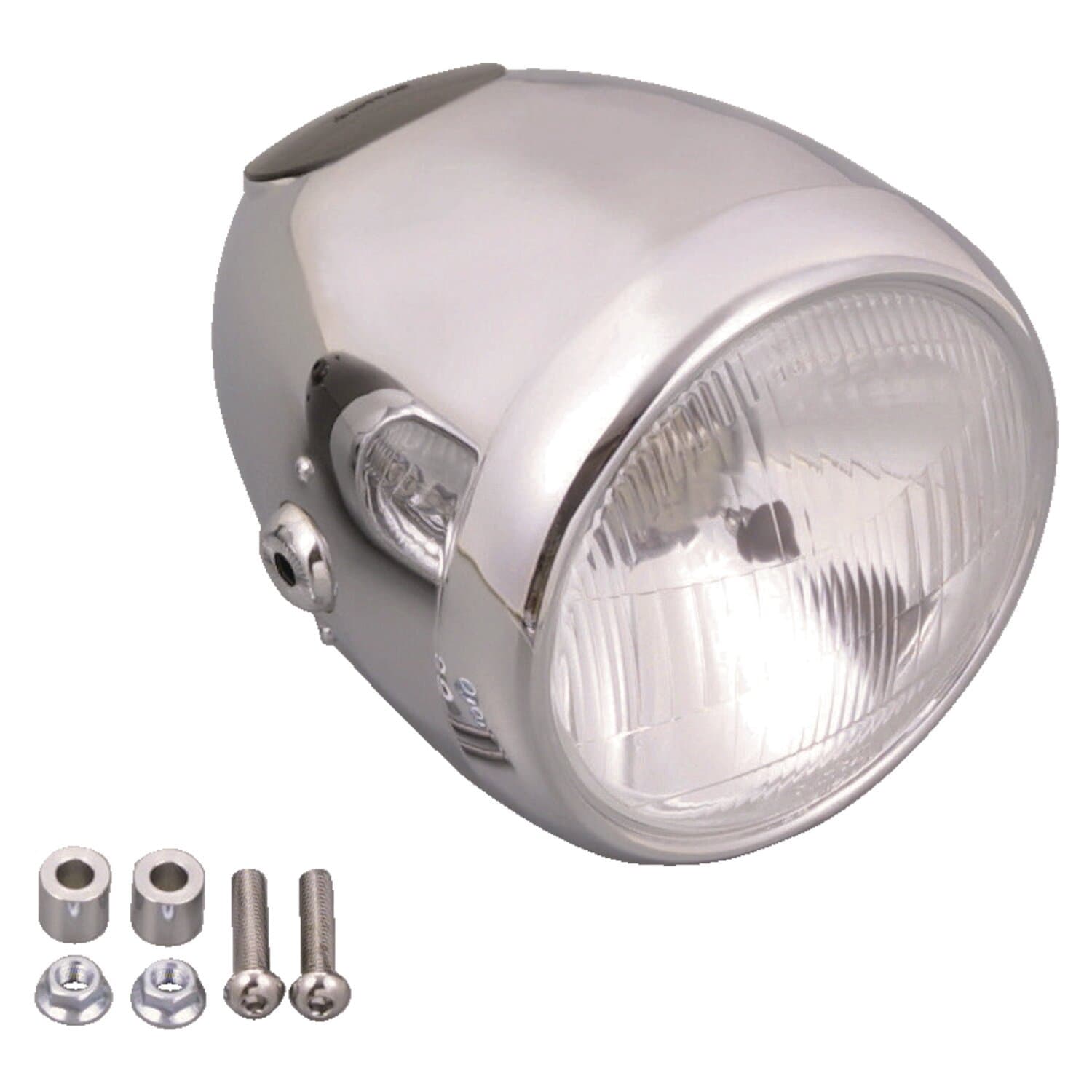 Dapper Motor — Daytona — Vintage 5-3/4" headlamp. Chrome