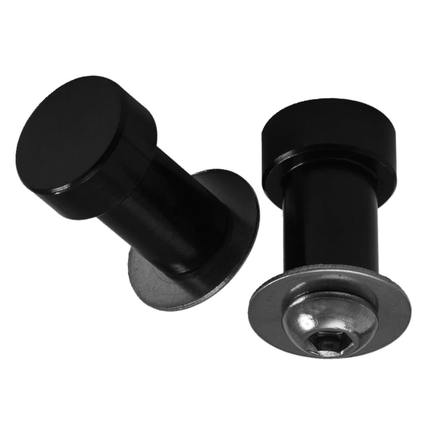 Dapper Motor — Motone — mirror delete plugs, 1" h/b. Black