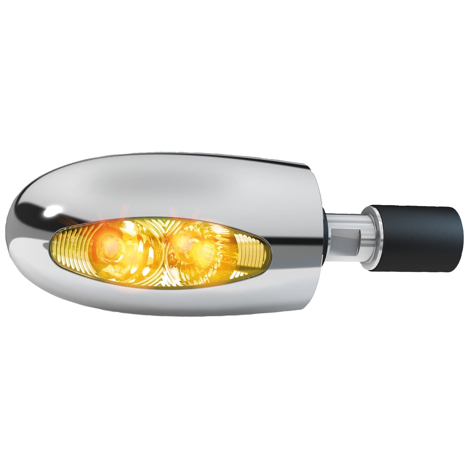 Dapper Motor — Kellermann — BL 1000 LED turn signal. Clear. Chrome brass