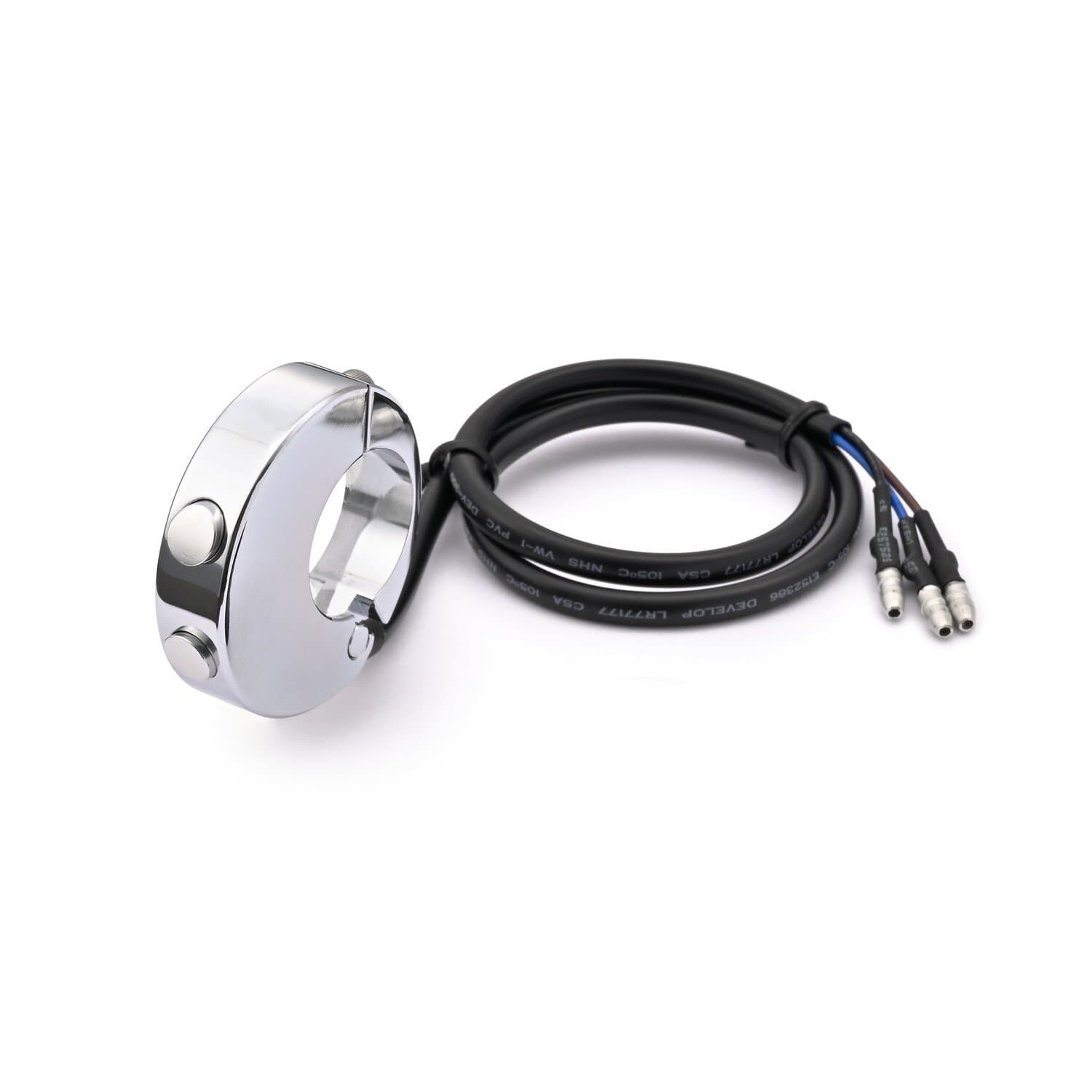 Dapper Motor — Daytona — dual button speedo handlebar switch. Chrome