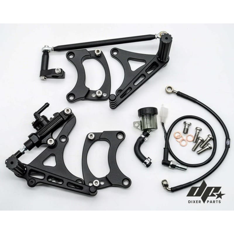 Front Sets Driver’s Footrest MODEL 3B (Adjustable Black) BMW K100 K75 K1100 Cafe Racer Scrambler