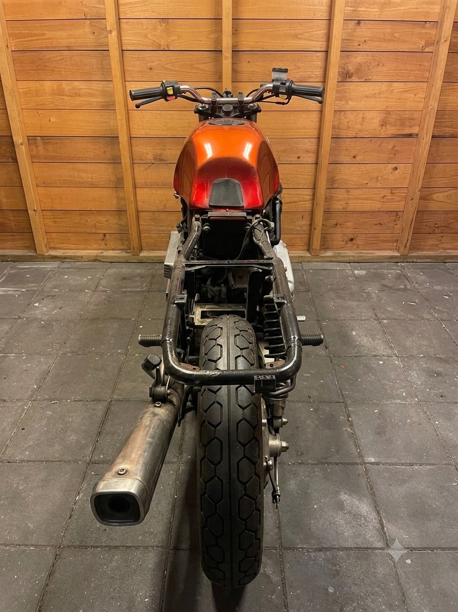 Rode BMW K100 donor, zoals binnengekomen